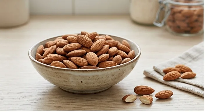 A bowl of almonds